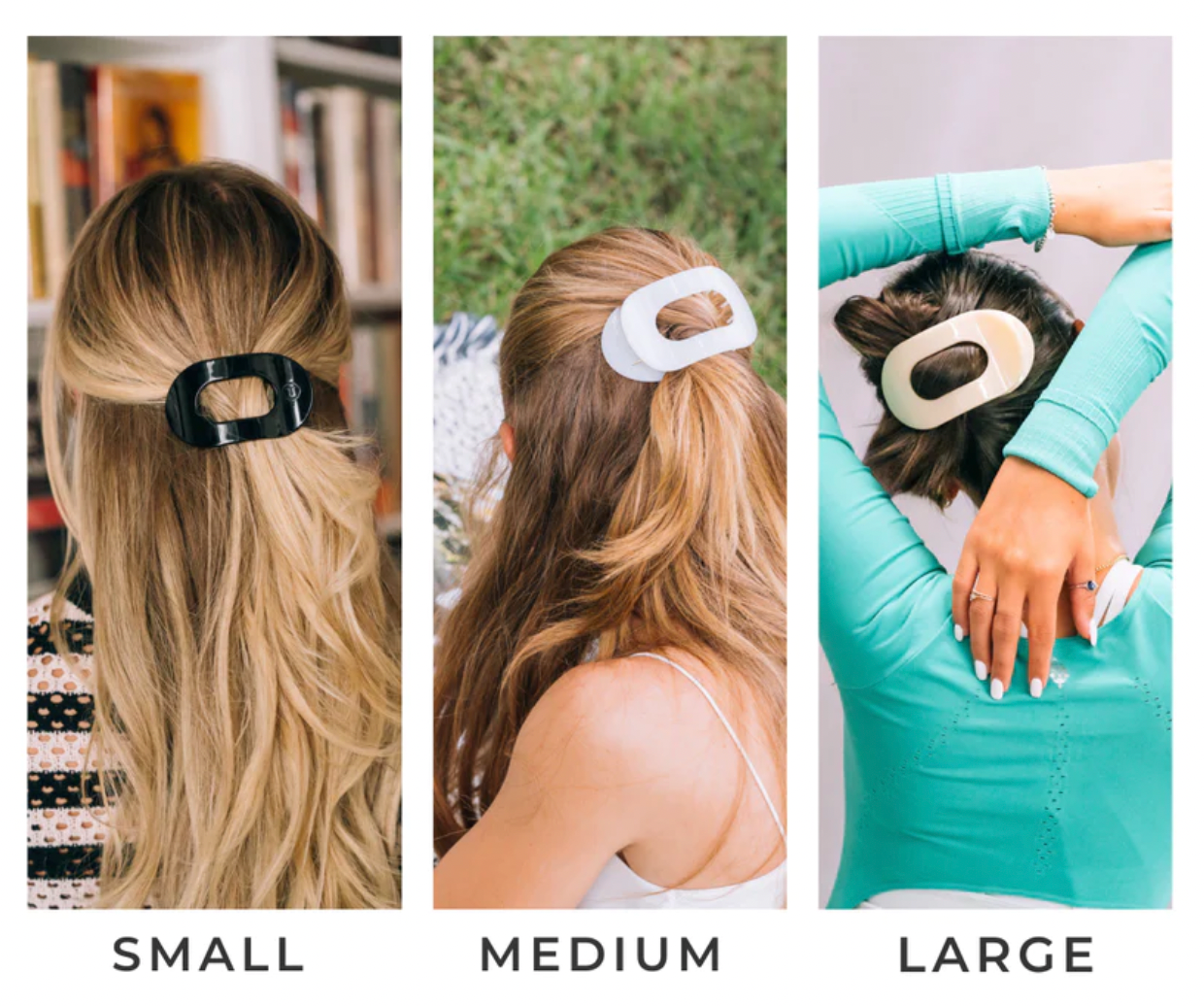 Coconut White Flat Clip - Small