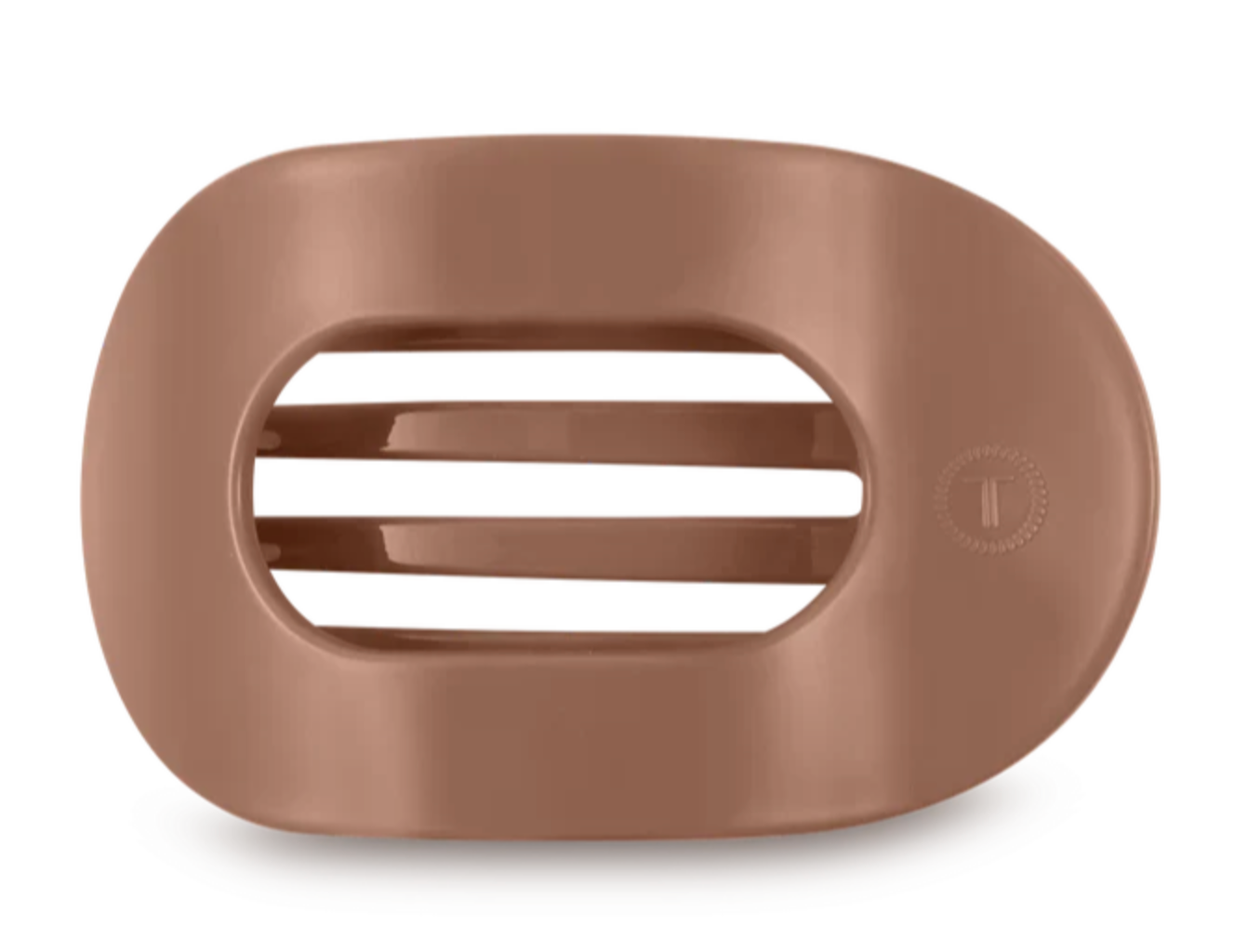 Mocha Mousse Round Flat Clip - Medium