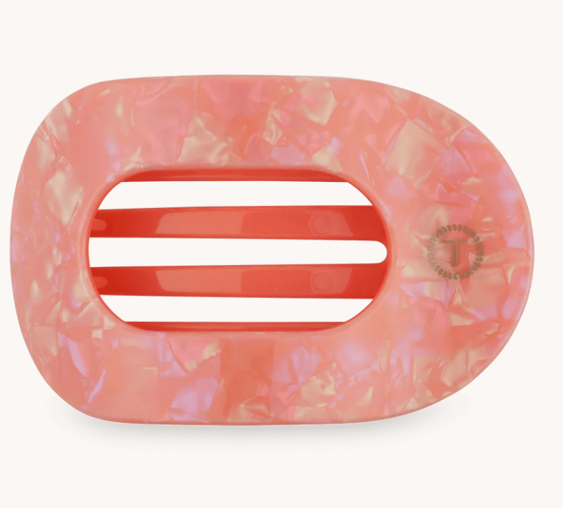 Dreamsicle Medium Flat Round Hair Clip