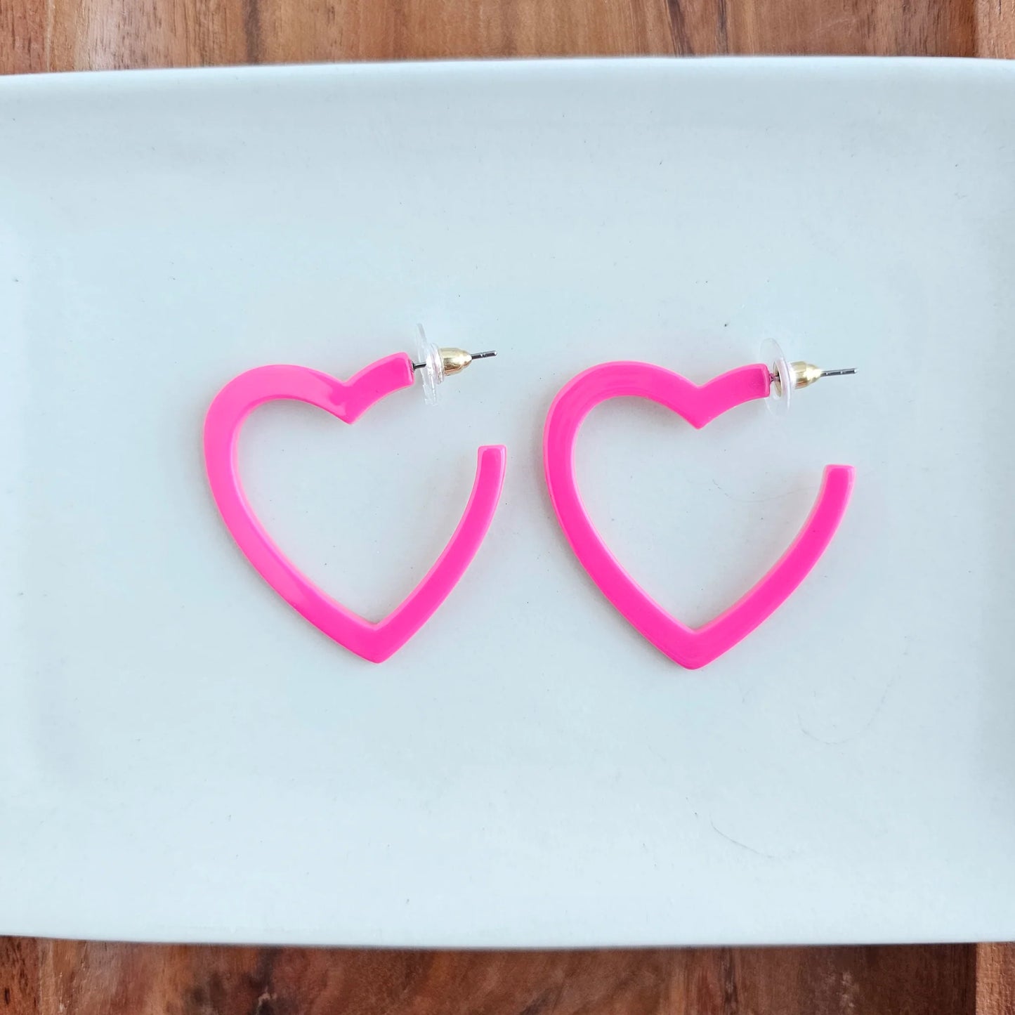 Heart Hoops - pink