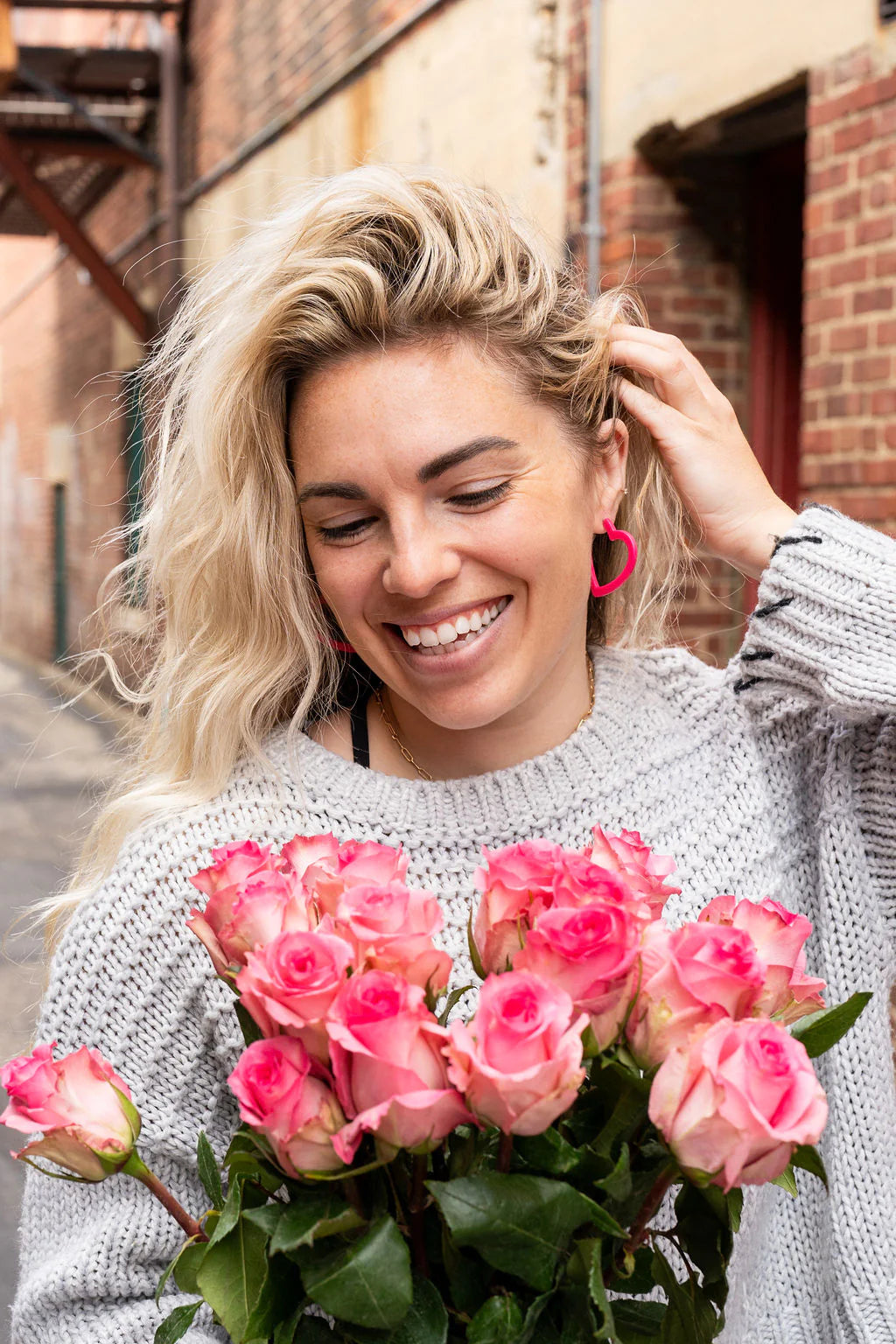 Heart Hoops - pink