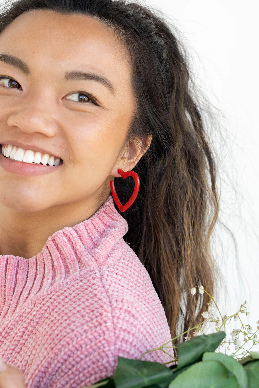 Heart Hoops - red