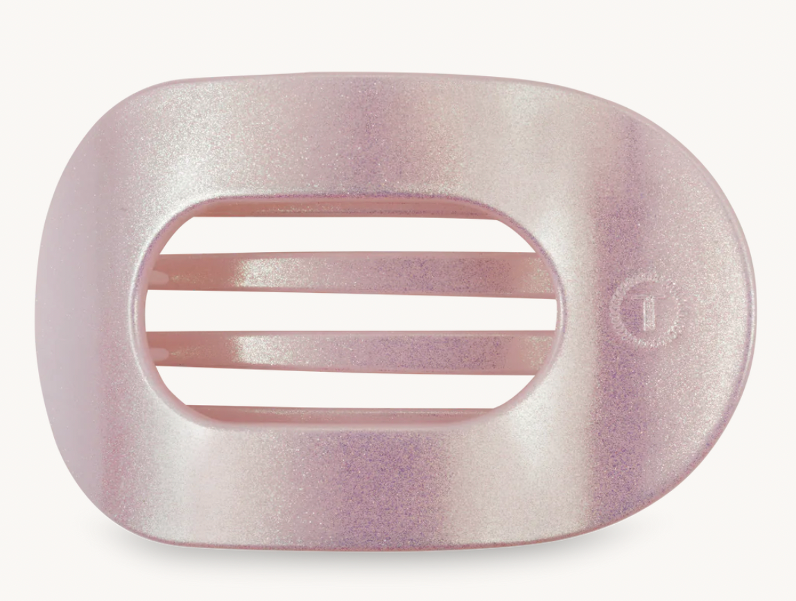 Pearly Pink Flat Round Clip - Large