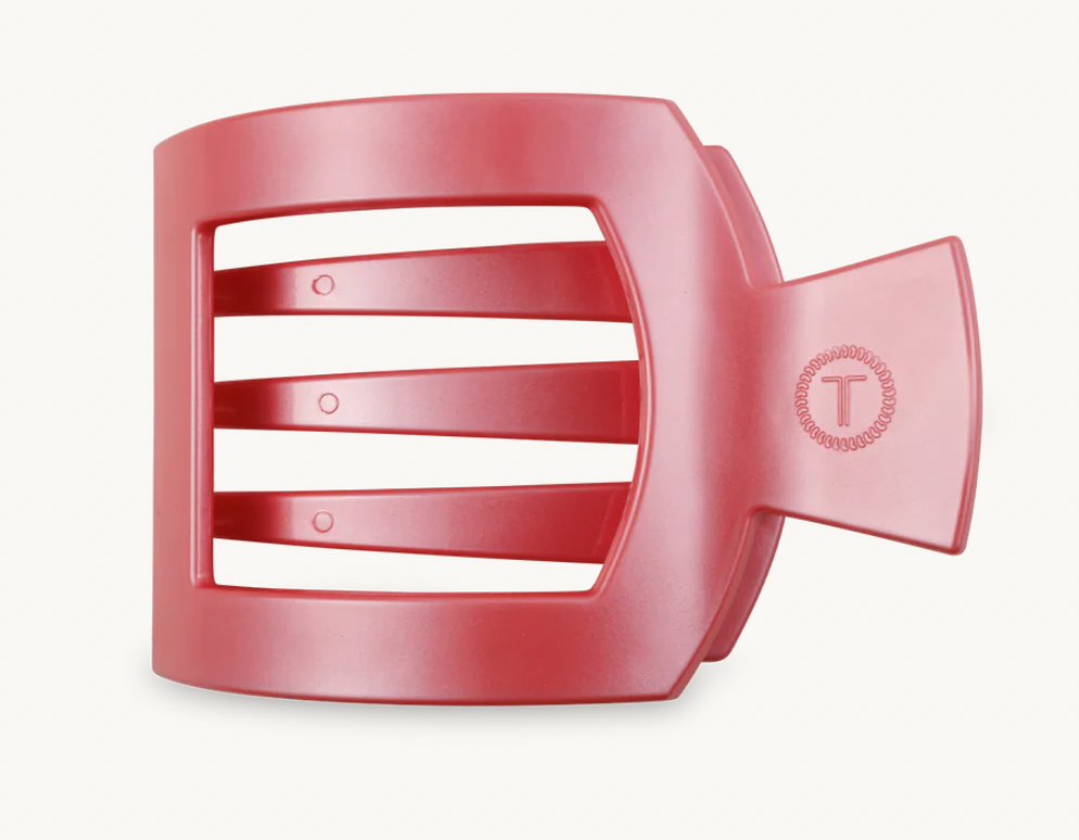 Calming Coral Square Flat Clip - Large