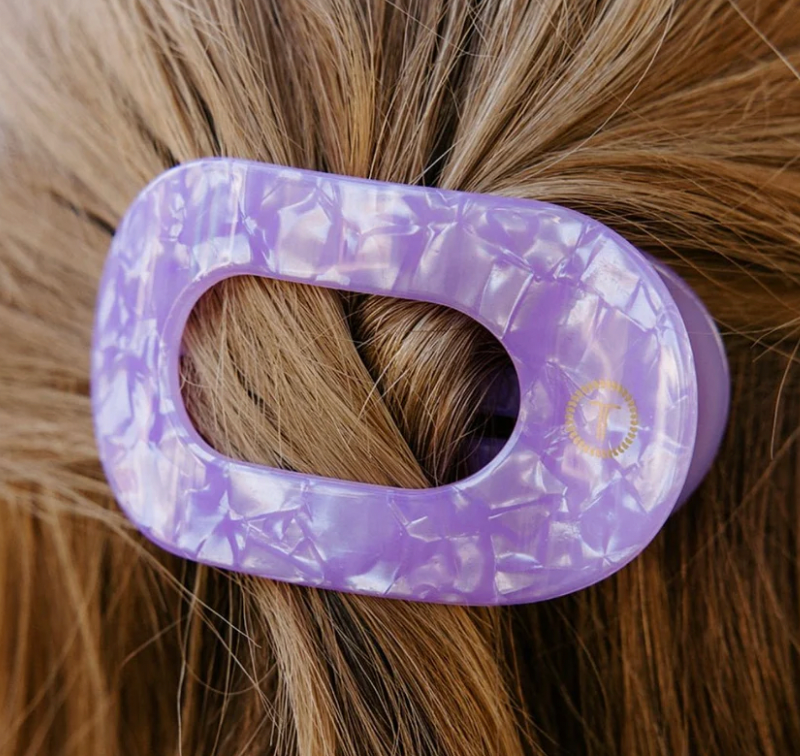 Lavender Mist Medium Flat Round Hair Clip