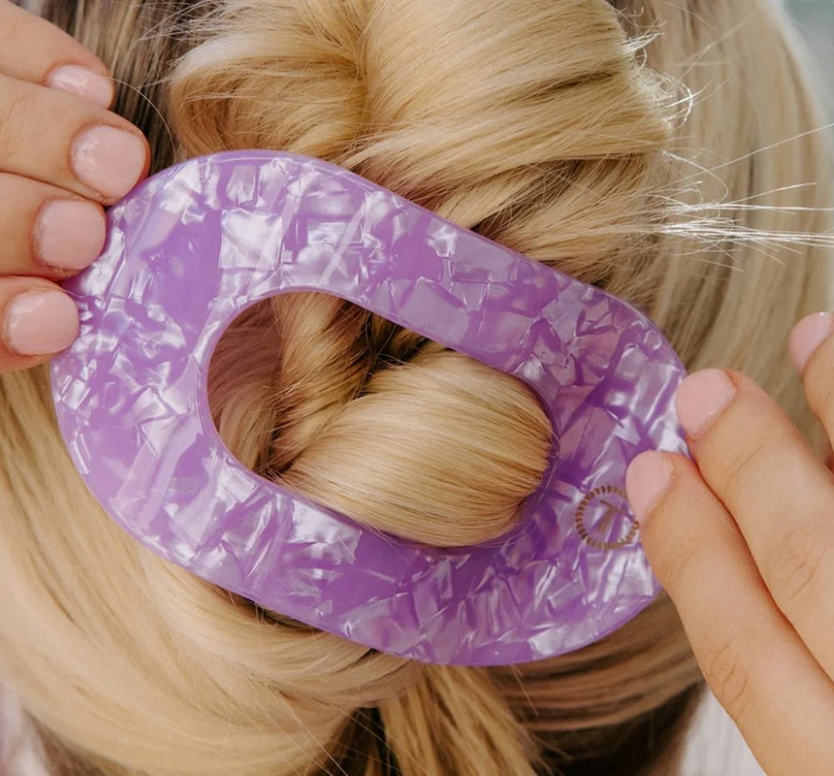 Lavender Mist Large Flat Round Hair Clip