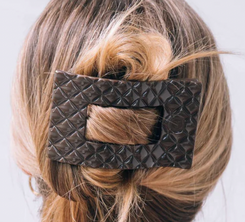 Truly Taupe Large Flat Rectangle Hair Clip
