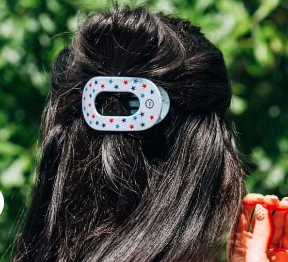 United We Sparkle Small Flat Round Hair Clip